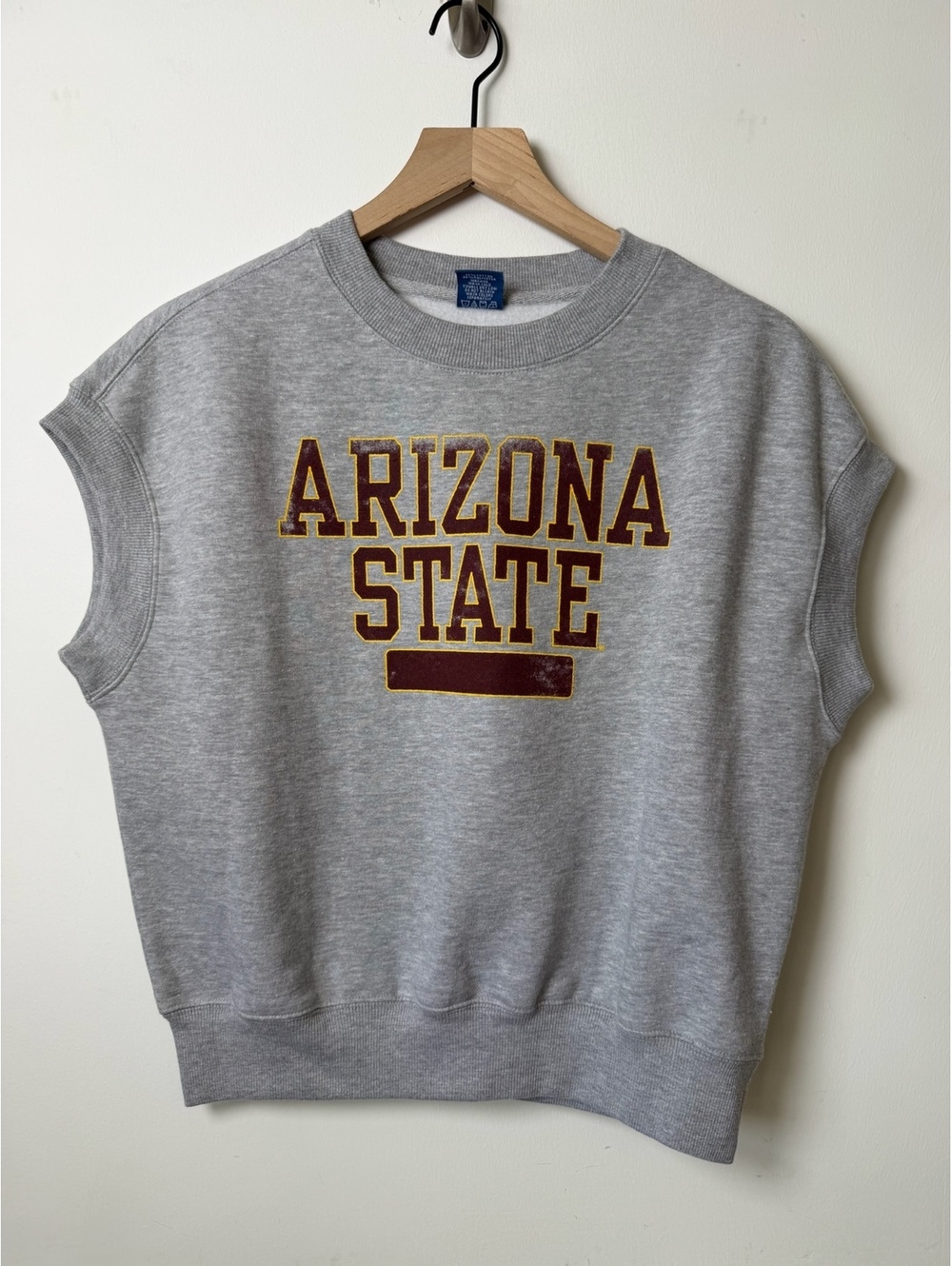Arizona State Sun Devils Gray Sleeveless Sweatshirt men’s large NWOT
